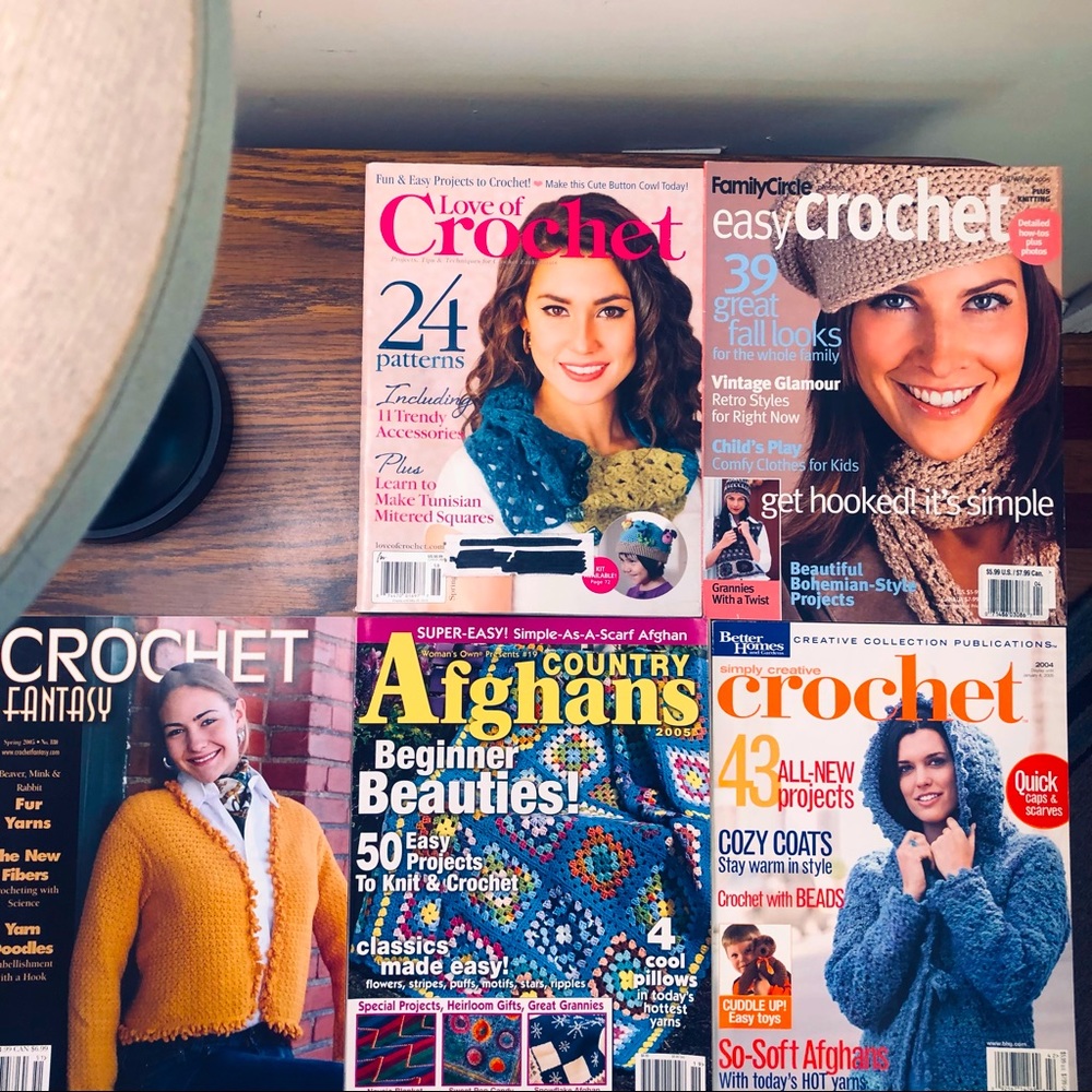 5 Crochet Magazines, Various Titles